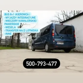 Bus 9 os (8+1kierowca) Przewóz osób/Taxi/Transport Lotnisko