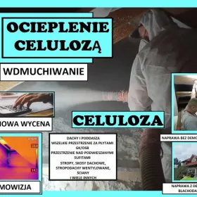 Ocieplenie Celulozą, Naprawa Dachu po Kunie, Wdmuchiwanie Celulozy