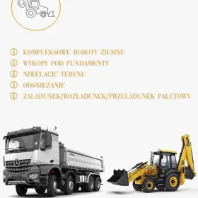 Usługi koparko ladowarką transport materiałow sypkich