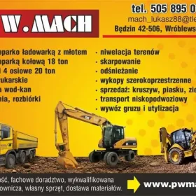 usługi koparko ładowarką odśnieżanie wywrotka Czeladź Psary Sosnowiec