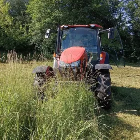 Koszenie łąk mulczowanie mulczer czyszczenie działek samosiejki rębak