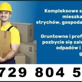Sprzątanie likwidacja oczyszczanie Piwnic Domów Garażu Strychu